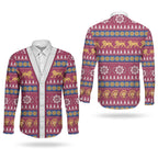 Brisbane Lions Football Christmas Couples Matching Short Sleeve Bodycon Dress and Long Sleeve Button Shirt Aboriginal Seamless Cardigan Inspired