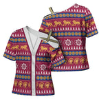 Brisbane Lions Football Christmas Cross Shoulder Shirt Aboriginal Seamless Cardigan Inspired