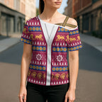 Brisbane Lions Football Christmas Cross Shoulder Shirt Aboriginal Seamless Cardigan Inspired