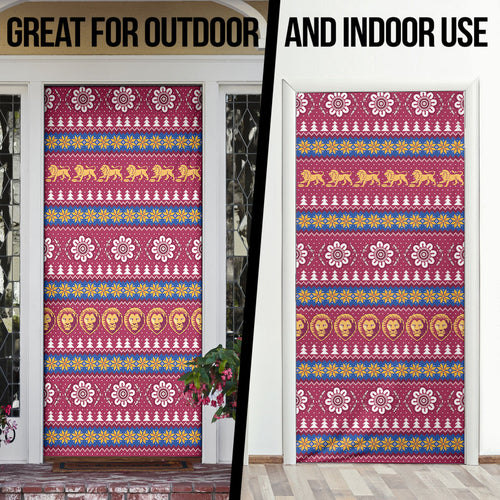Brisbane Lions Football Christmas Door Cover Aboriginal Seamless Cardigan Inspired