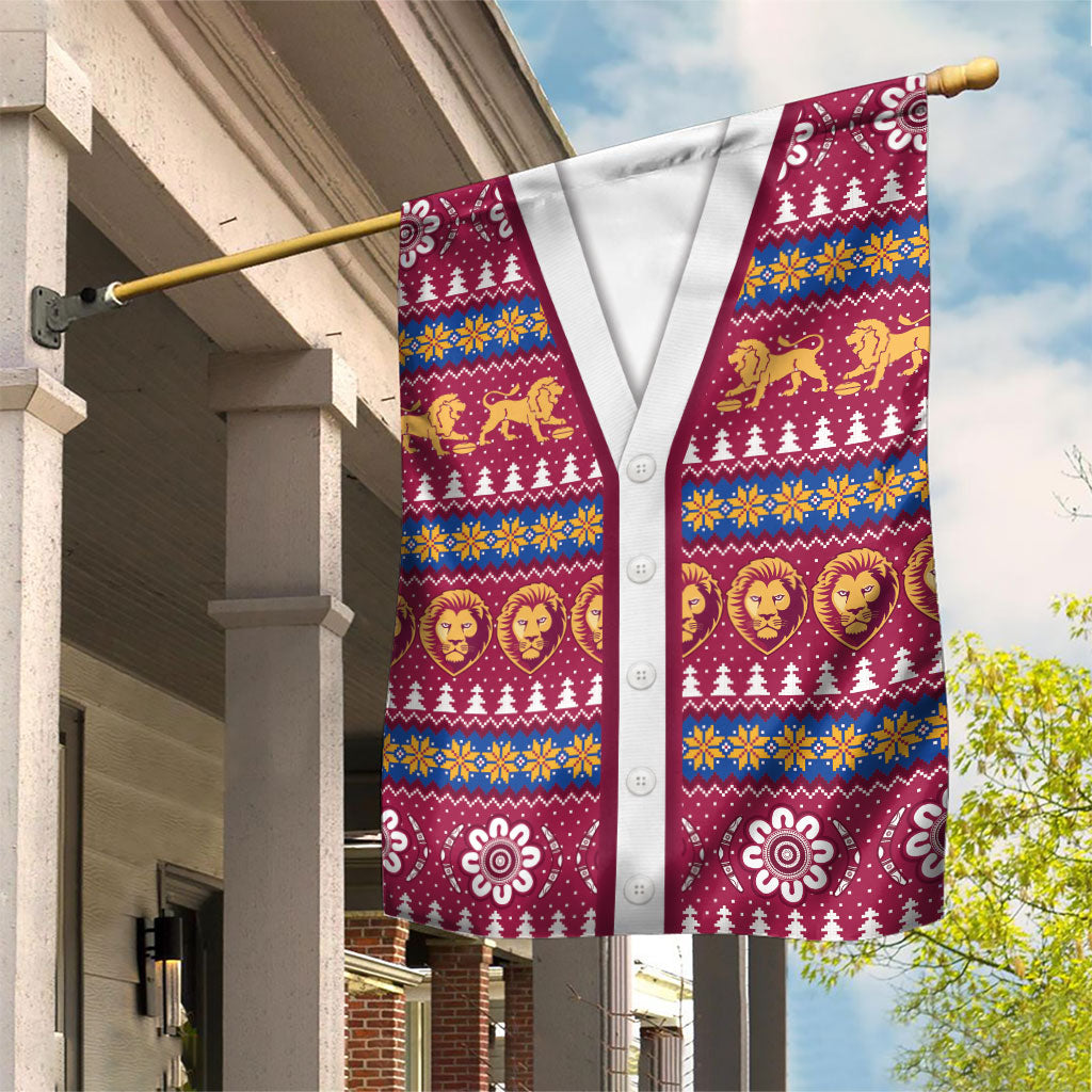 Brisbane Lions Football Christmas Garden Flag Aboriginal Seamless Cardigan Inspired