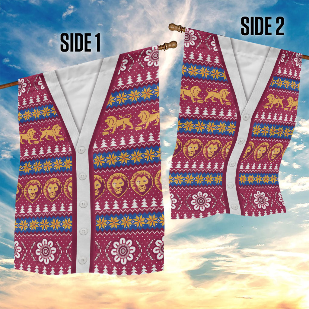 Brisbane Lions Football Christmas Garden Flag Aboriginal Seamless Cardigan Inspired