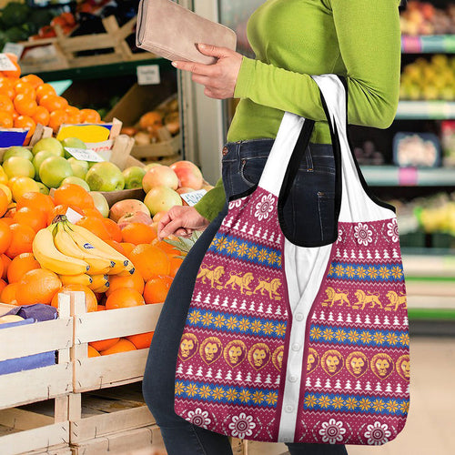 Brisbane Lions Football Christmas Grocery Bag Aboriginal Seamless Cardigan Inspired