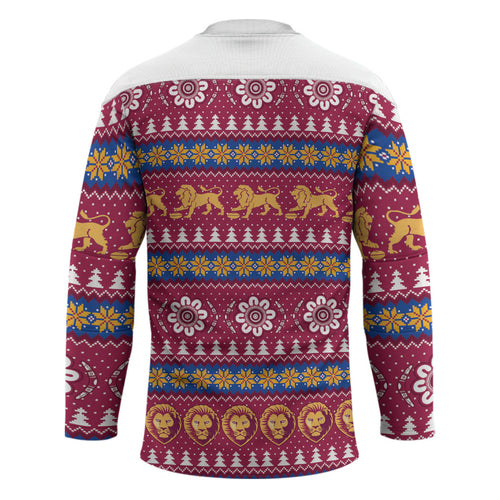 Brisbane Lions Football Christmas Hockey Jersey Aboriginal Seamless Cardigan Inspired