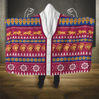 Brisbane Lions Football Christmas Hooded Blanket Aboriginal Seamless Cardigan Inspired