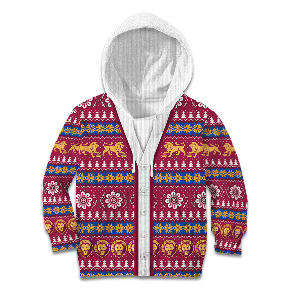Brisbane Lions Football Christmas Kid Hoodie Aboriginal Seamless Cardigan Inspired