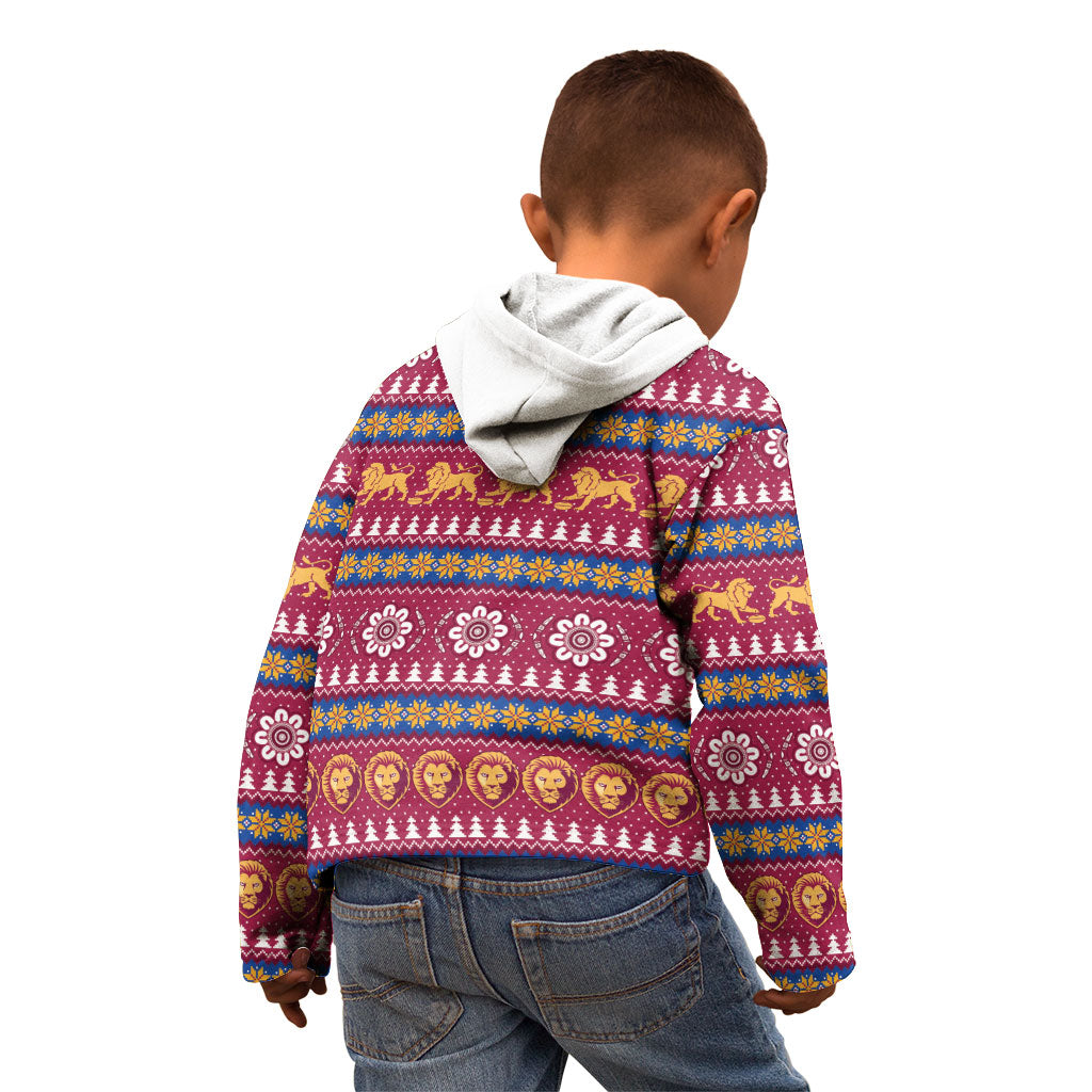 Brisbane Lions Football Christmas Kid Hoodie Aboriginal Seamless Cardigan Inspired