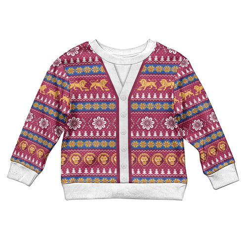 Brisbane Lions Football Christmas Kid Ugly Christmas Sweater Aboriginal Seamless Cardigan Inspired