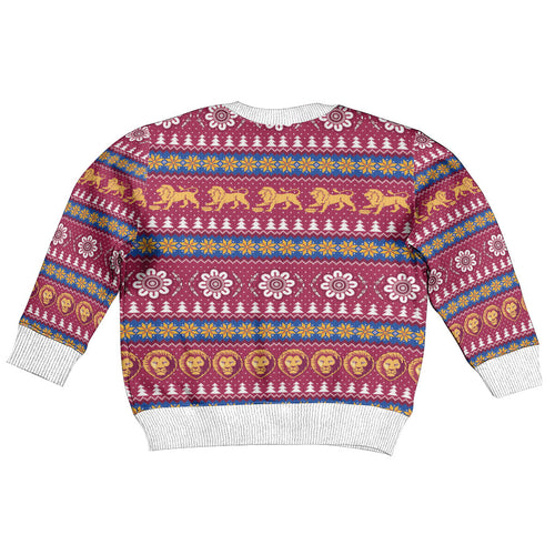 Brisbane Lions Football Christmas Kid Ugly Christmas Sweater Aboriginal Seamless Cardigan Inspired
