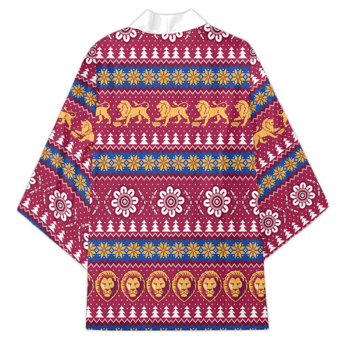 Brisbane Lions Football Christmas Kimono Aboriginal Seamless Cardigan Inspired