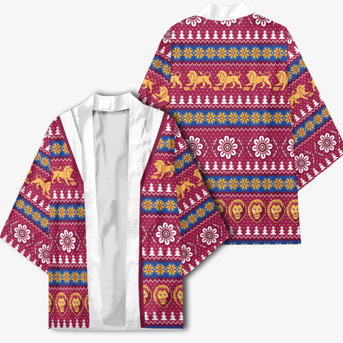 Brisbane Lions Football Christmas Kimono Aboriginal Seamless Cardigan Inspired