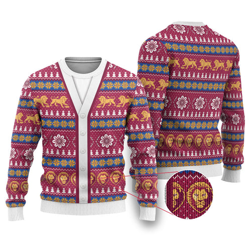 Brisbane Lions Football Christmas Ugly Christmas Sweater Aboriginal Seamless Cardigan Inspired