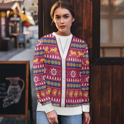 Brisbane Lions Football Christmas Ugly Christmas Sweater Aboriginal Seamless Cardigan Inspired