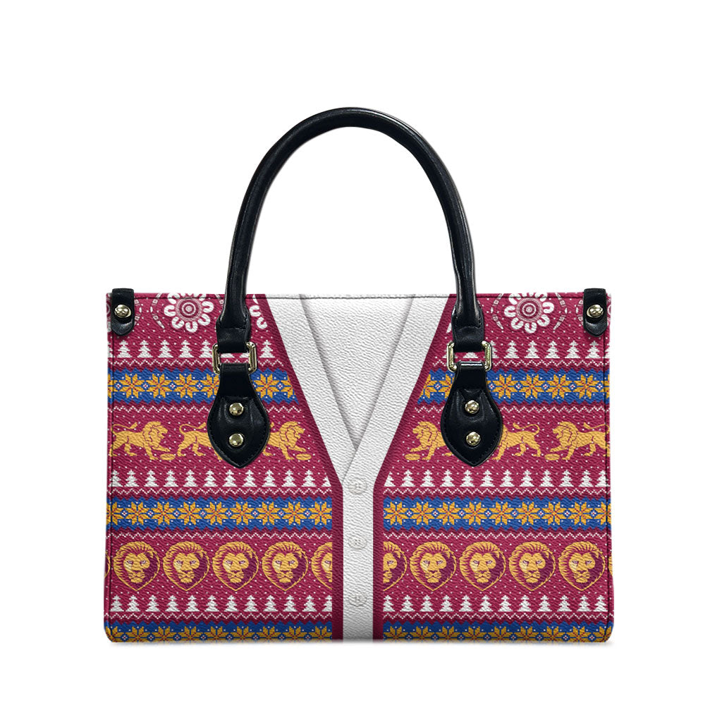 Brisbane Lions Football Christmas Leather Bag Aboriginal Seamless Cardigan Inspired