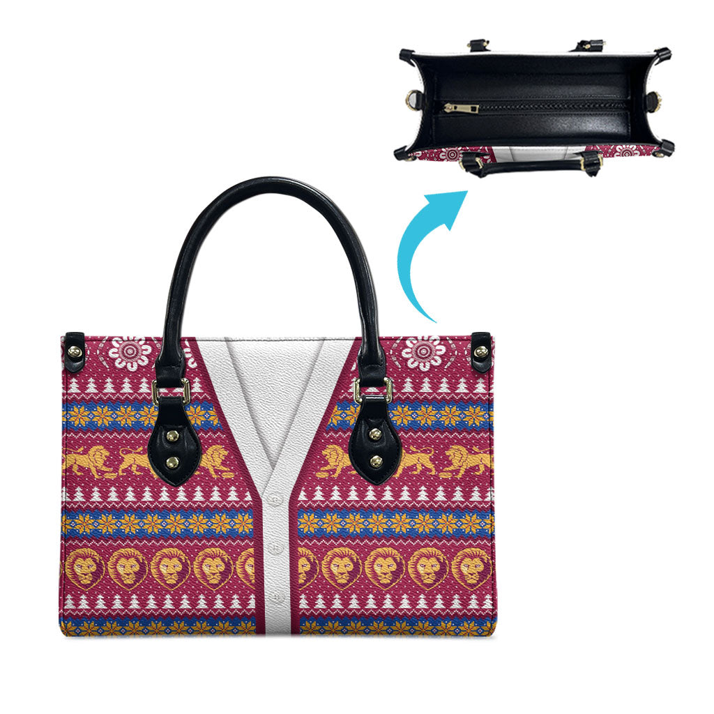 Brisbane Lions Football Christmas Leather Bag Aboriginal Seamless Cardigan Inspired