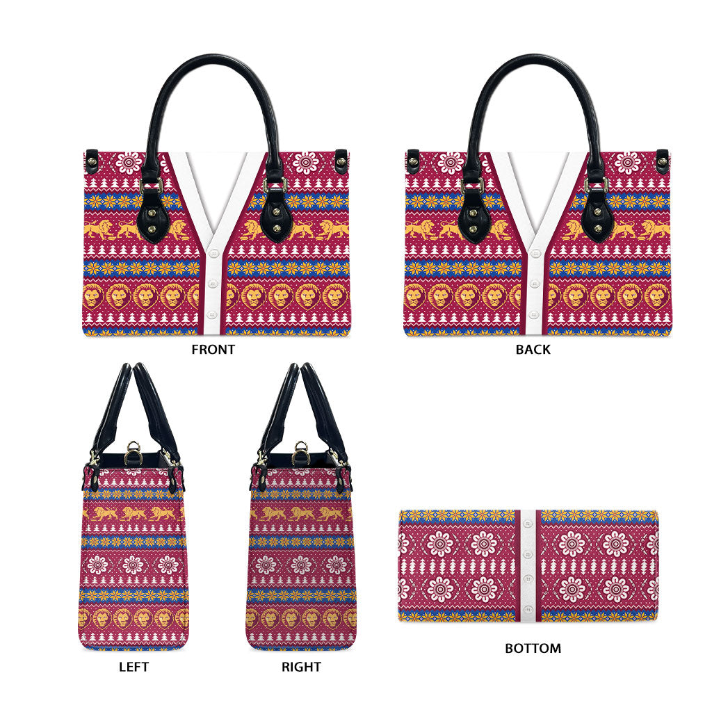 Brisbane Lions Football Christmas Leather Bag Aboriginal Seamless Cardigan Inspired