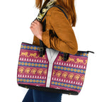Brisbane Lions Football Christmas Leather Tote Bag Aboriginal Seamless Cardigan Inspired
