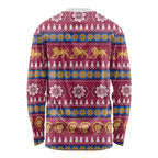 Brisbane Lions Football Christmas Long Sleeve Shirt Aboriginal Seamless Cardigan Inspired