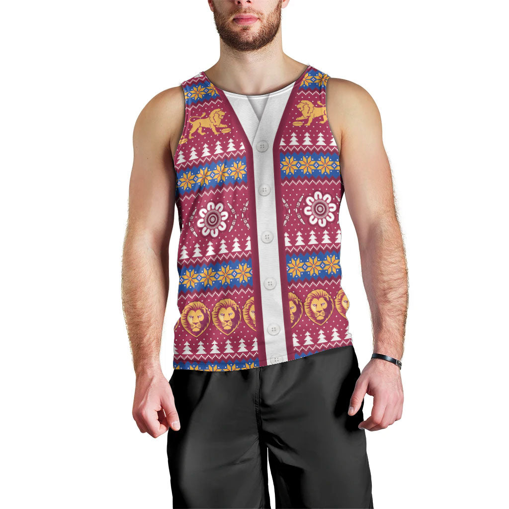 Brisbane Lions Football Christmas Men Tank Top Aboriginal Seamless Cardigan Inspired