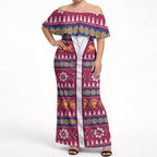 Brisbane Lions Football Christmas Off Shoulder Maxi Dress Aboriginal Seamless Cardigan Inspired