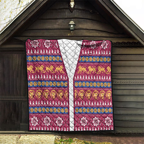 Brisbane Lions Football Christmas Quilt Aboriginal Seamless Cardigan Inspired