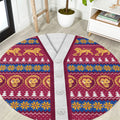 Brisbane Lions Football Christmas Round Carpet Aboriginal Seamless Cardigan Inspired
