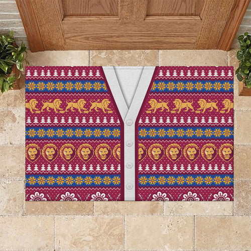 Brisbane Lions Football Christmas Rubber Doormat Aboriginal Seamless Cardigan Inspired