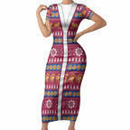 Brisbane Lions Football Christmas Short Sleeve Bodycon Dress Aboriginal Seamless Cardigan Inspired
