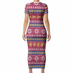 Brisbane Lions Football Christmas Short Sleeve Bodycon Dress Aboriginal Seamless Cardigan Inspired