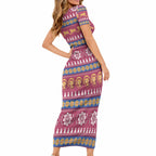 Brisbane Lions Football Christmas Short Sleeve Bodycon Dress Aboriginal Seamless Cardigan Inspired