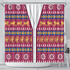Brisbane Lions Football Christmas Shower Curtain Aboriginal Seamless Cardigan Inspired