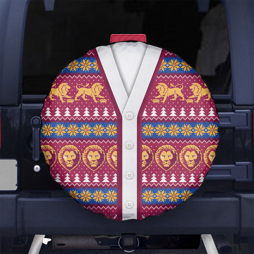 Brisbane Lions Football Christmas Spare Tire Cover Aboriginal Seamless Cardigan Inspired
