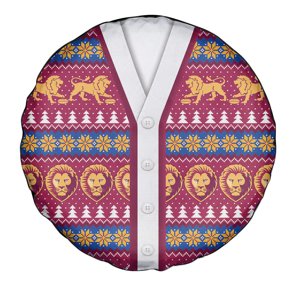 Brisbane Lions Football Christmas Spare Tire Cover Aboriginal Seamless Cardigan Inspired