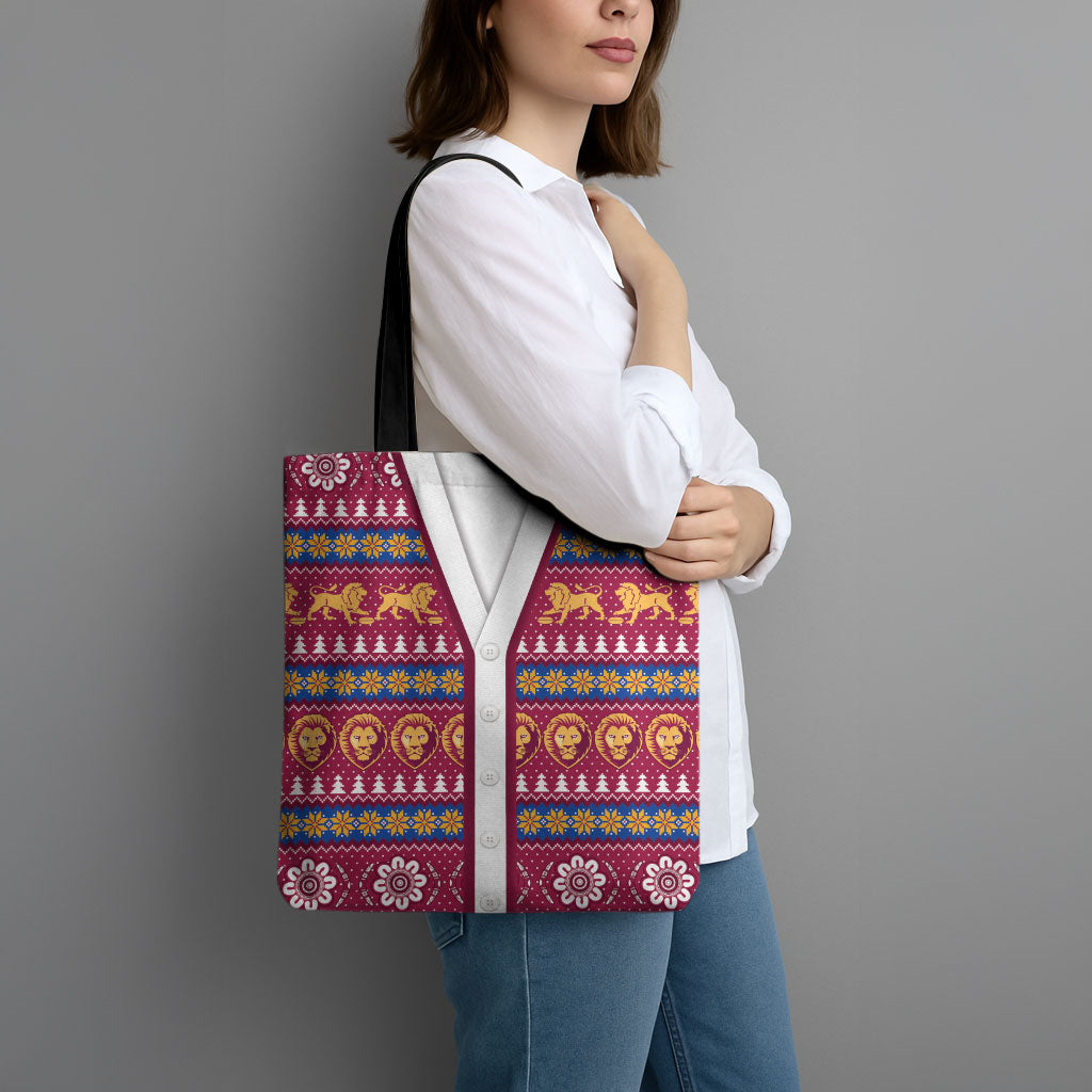 Brisbane Lions Football Christmas Tote Bag Aboriginal Seamless Cardigan Inspired