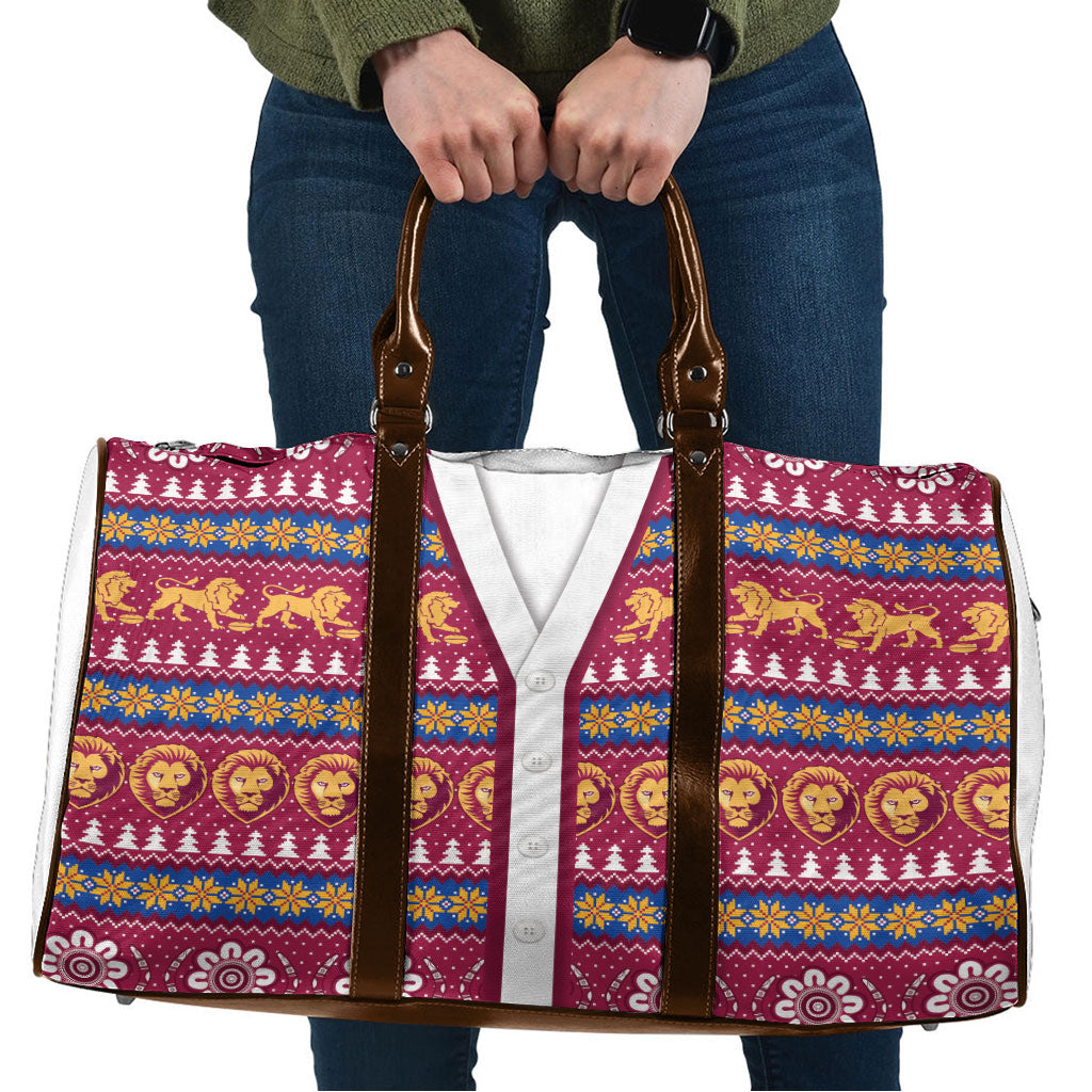 Brisbane Lions Football Christmas Travel Bag Aboriginal Seamless Cardigan Inspired