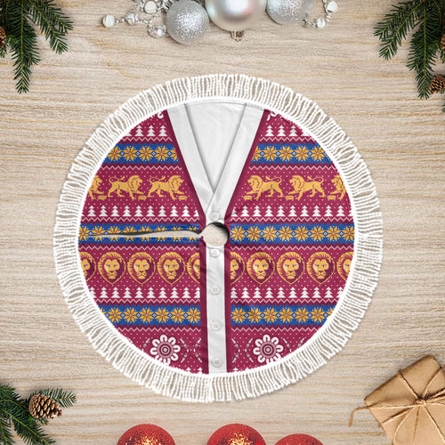 Brisbane Lions Football Christmas Tree Skirt Aboriginal Seamless Cardigan Inspired