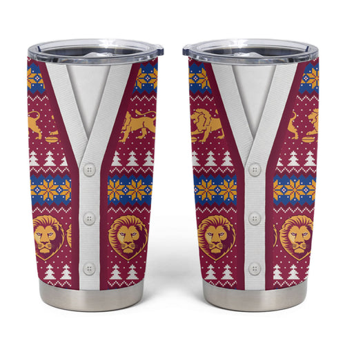 Brisbane Lions Football Christmas Tumbler Cup Aboriginal Seamless Cardigan Inspired