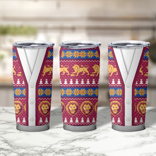 Brisbane Lions Football Christmas Tumbler Cup Aboriginal Seamless Cardigan Inspired