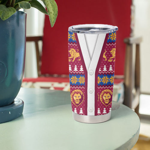 Brisbane Lions Football Christmas Tumbler Cup Aboriginal Seamless Cardigan Inspired