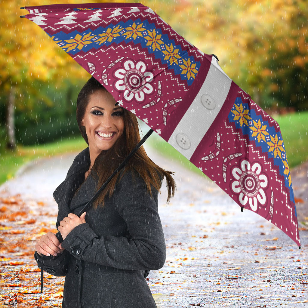 Brisbane Lions Football Christmas Umbrella Aboriginal Seamless Cardigan Inspired