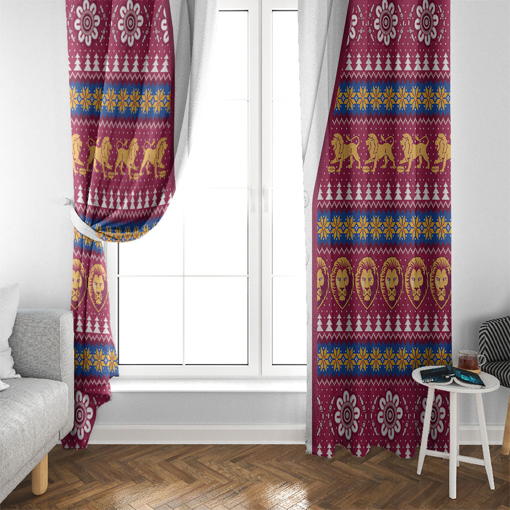 Brisbane Lions Football Christmas Window Curtain Aboriginal Seamless Cardigan Inspired