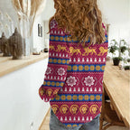Brisbane Lions Football Christmas Women Casual Shirt Aboriginal Seamless Cardigan Inspired