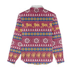 Brisbane Lions Football Christmas Women Casual Shirt Aboriginal Seamless Cardigan Inspired