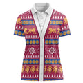 Brisbane Lions Football Christmas Women Polo Shirt Aboriginal Seamless Cardigan Inspired