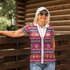 Brisbane Lions Football Christmas Women Polo Shirt Aboriginal Seamless Cardigan Inspired