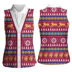 Brisbane Lions Football Christmas Women Sleeveless Polo Shirt Aboriginal Seamless Cardigan Inspired