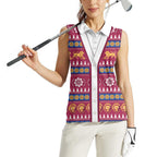 Brisbane Lions Football Christmas Women Sleeveless Polo Shirt Aboriginal Seamless Cardigan Inspired