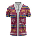 Brisbane Lions Football Christmas Zipper Polo Shirt Aboriginal Seamless Cardigan Inspired