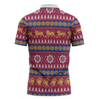 Brisbane Lions Football Christmas Zipper Polo Shirt Aboriginal Seamless Cardigan Inspired