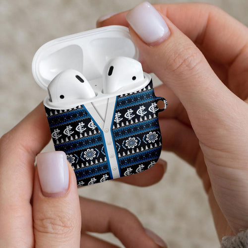 Blues Football Christmas AirPods Case Aboriginal Seamless Cardigan Inspired